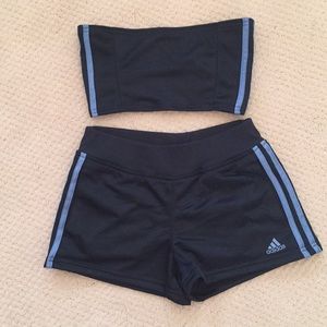 adidas shorts and top